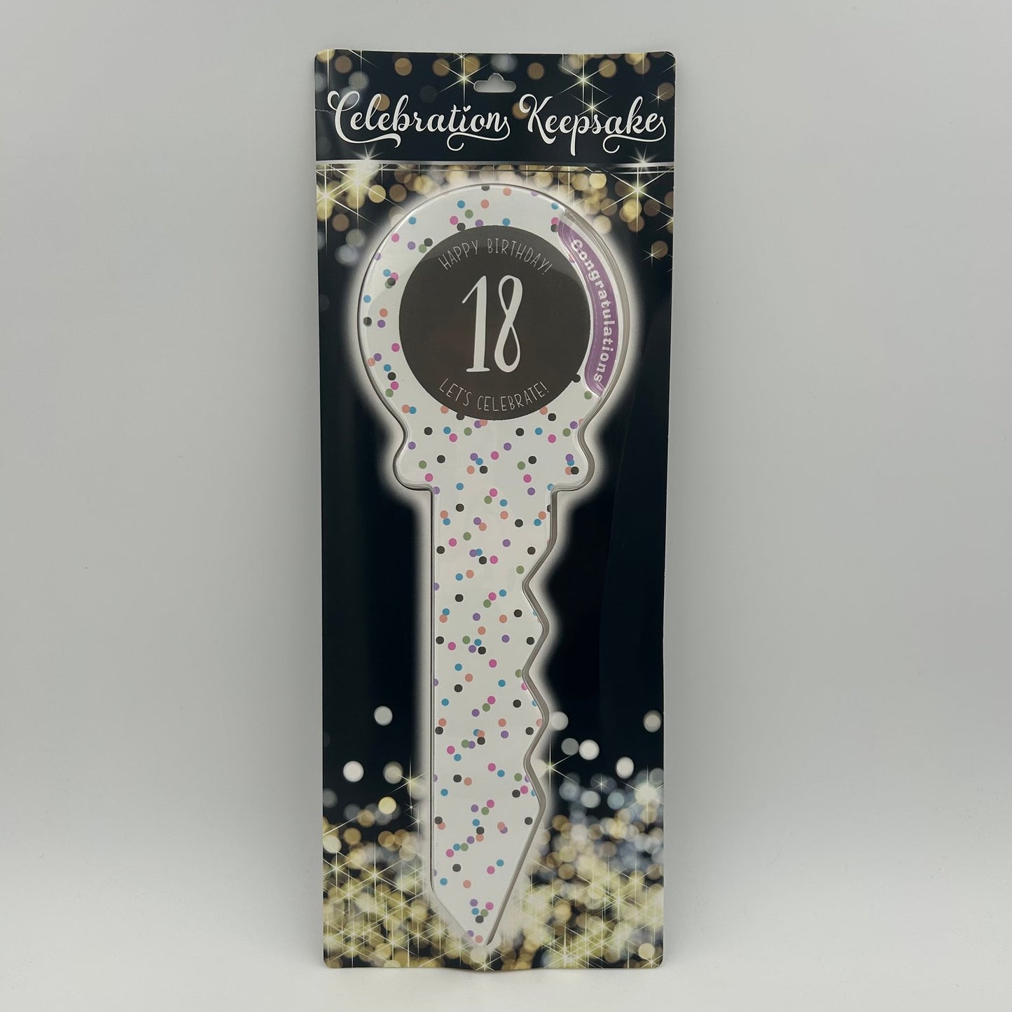 SMALL 18 BIRTHDAY KEY CONFETTI image 0