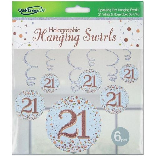 Sparkling Fizz Rose Gold Hanging Swirl #21 Pk6 image 0