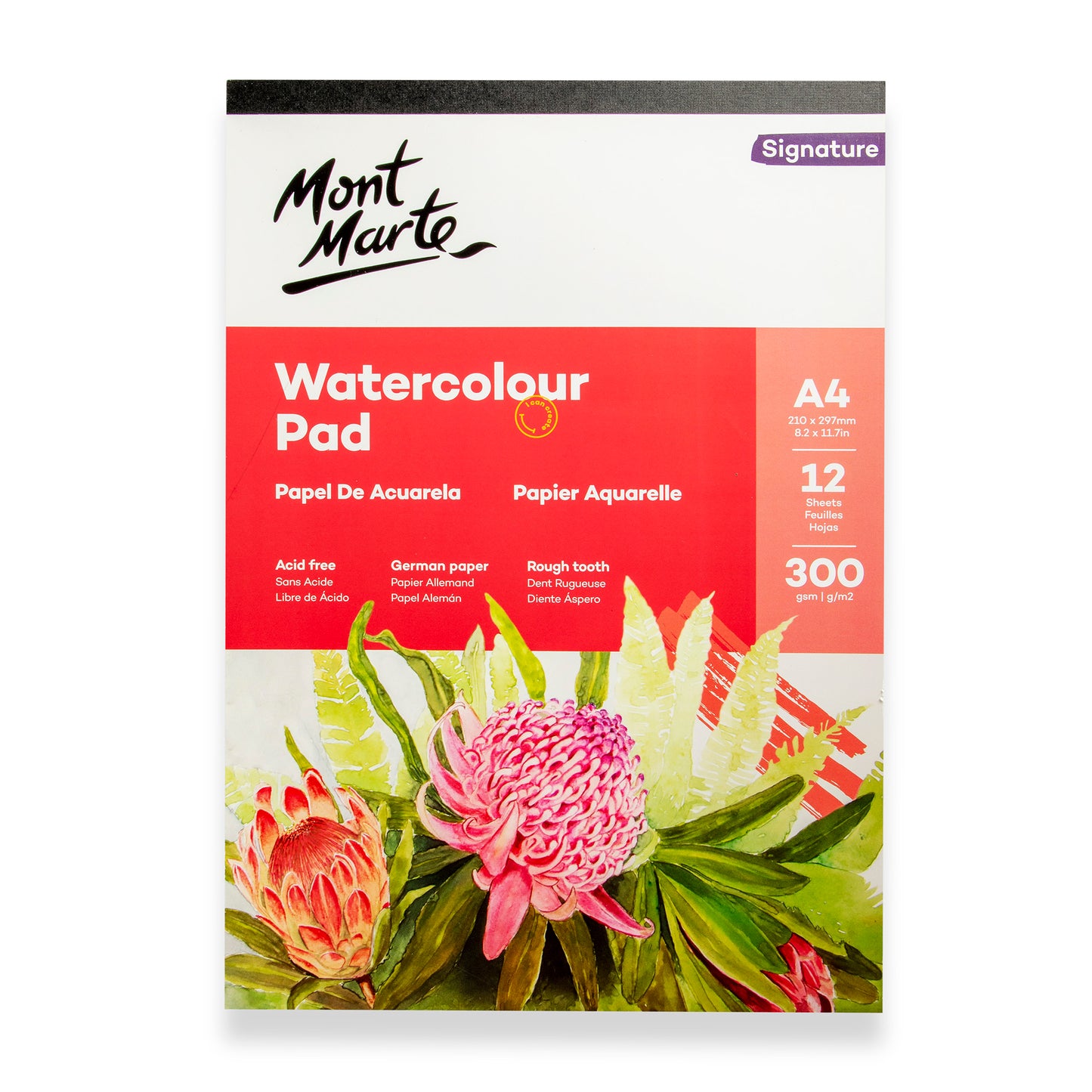 Watercolour Pad German Paper A4 300gsm 12 Shts image 0