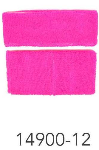 Headband & Wristband Set (Fluro Pink) image 0