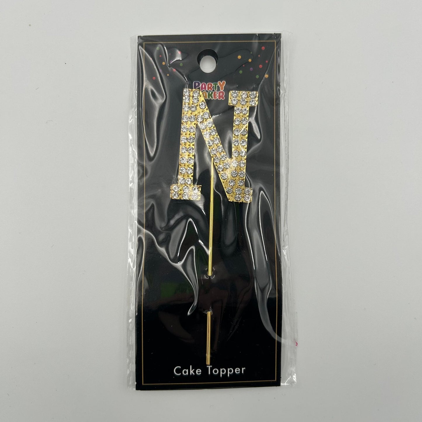 Gold Letter Cake Topper - N image 0