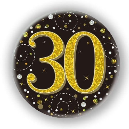 Sparkling Fizz Black & Gold Badge 75mm #30 image 0