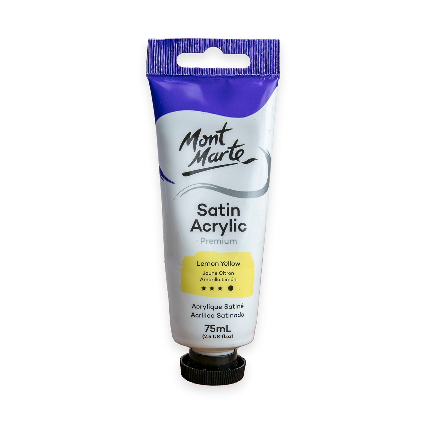 Satin Acrylic 75ml - Lemon Yellow image 0