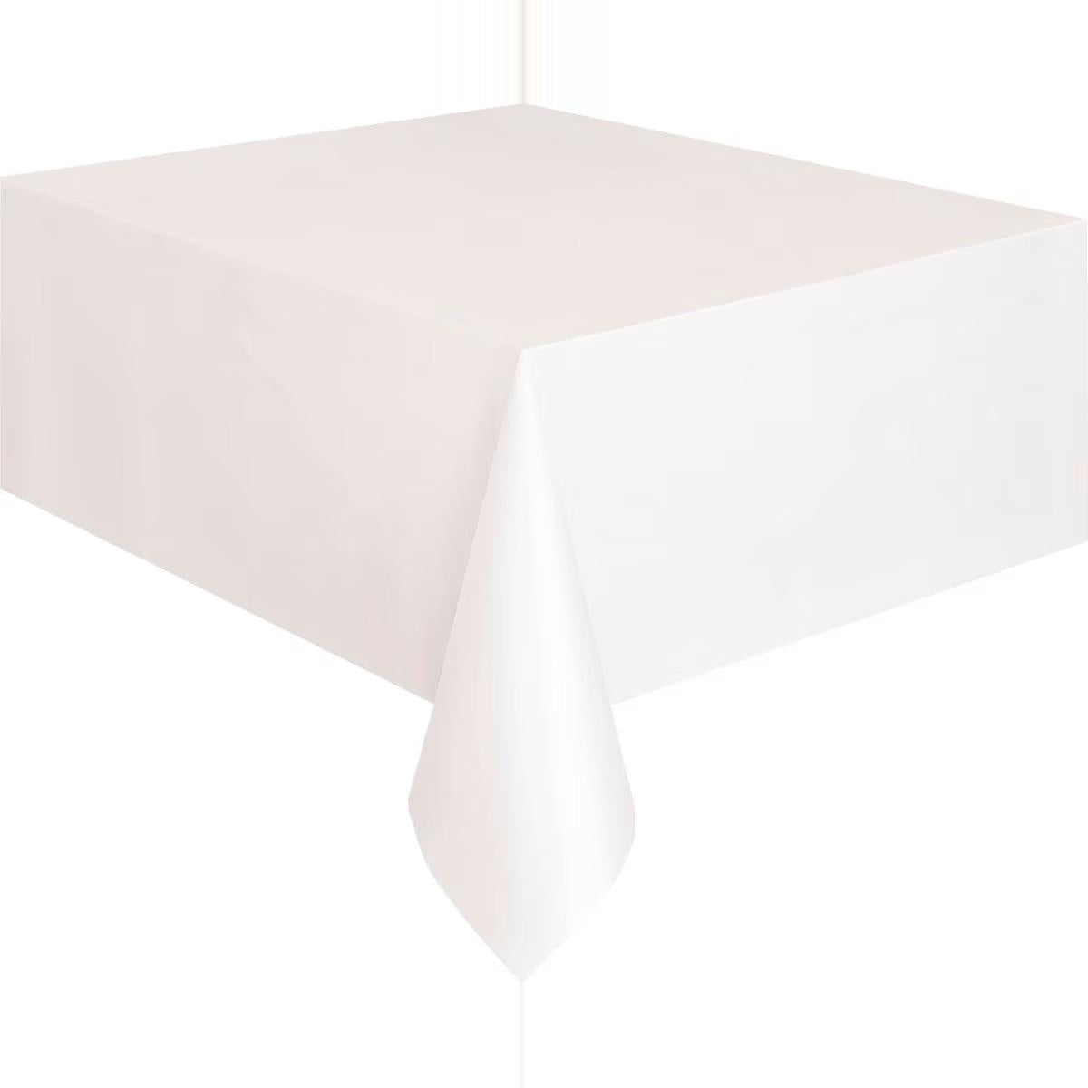 Plastic Rectangle Table Cover 2.1 X 1.3M - White