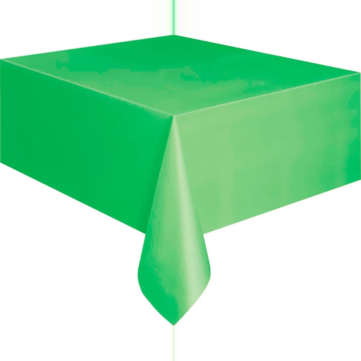 Plastic Rectangle Table Cover 2.1 X 1.3M - Lime Green