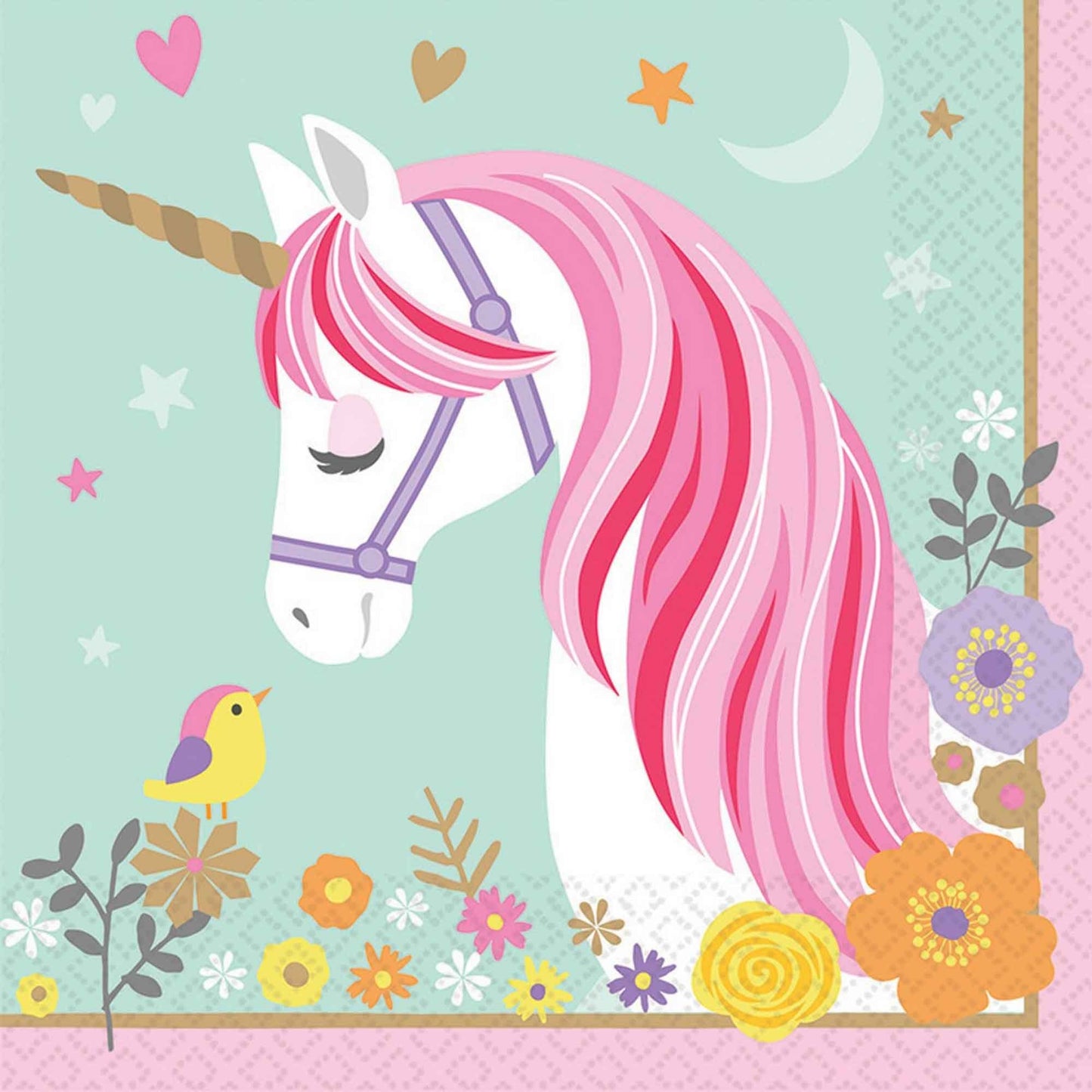 Magical Unicorn Lunch Napkins 16pk
