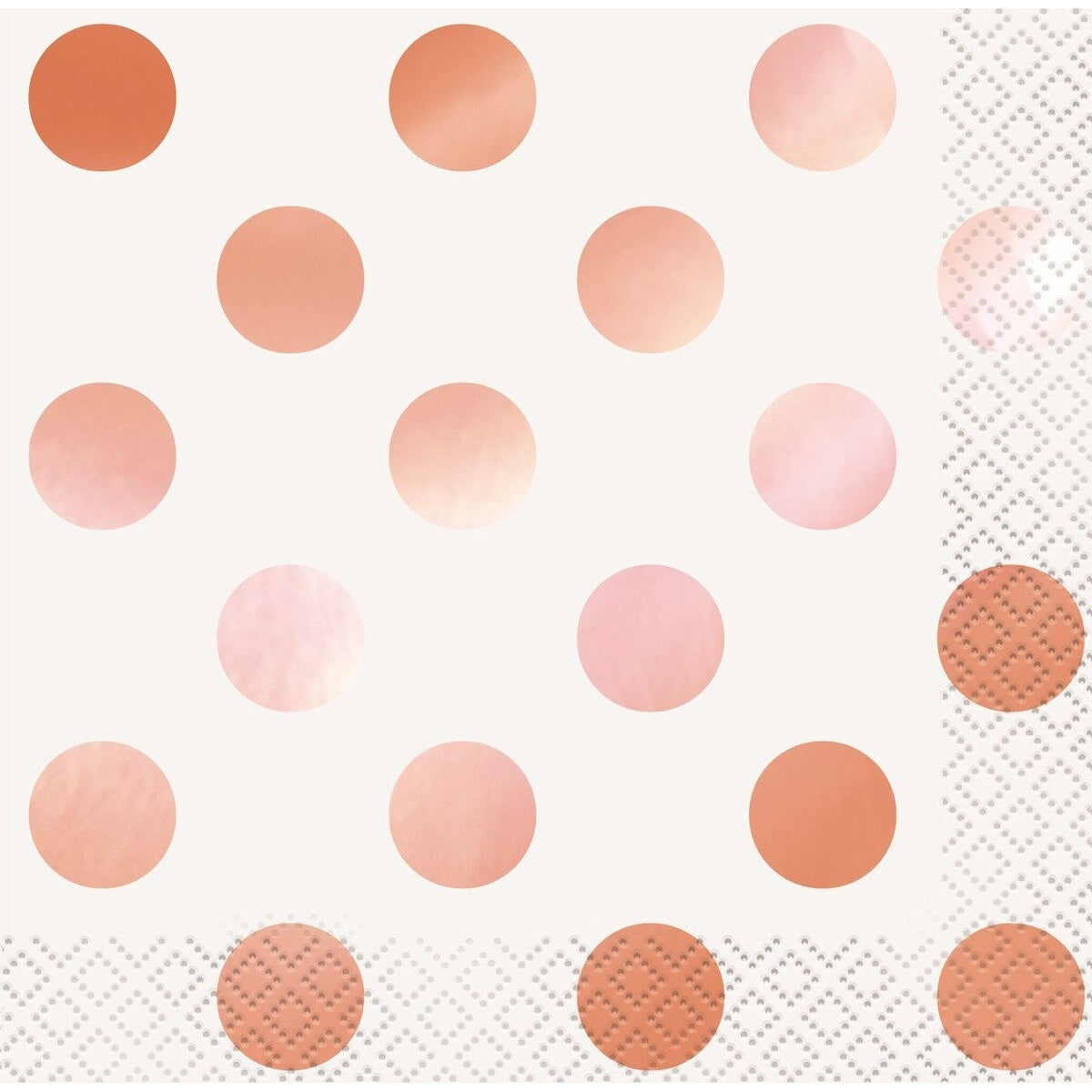 Rose Gold Foil Napkins 16Pk