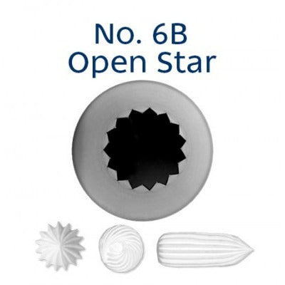 Piping Tip Open Star 6B image 0