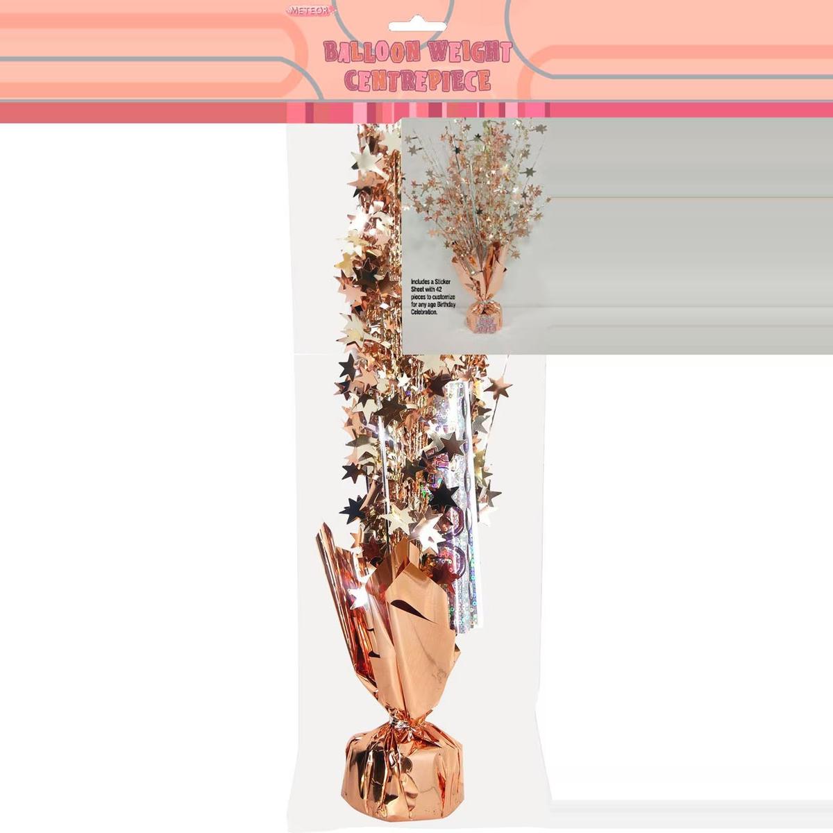Glitz Rose Gold Foil Balloon Weight with DIY Sticker