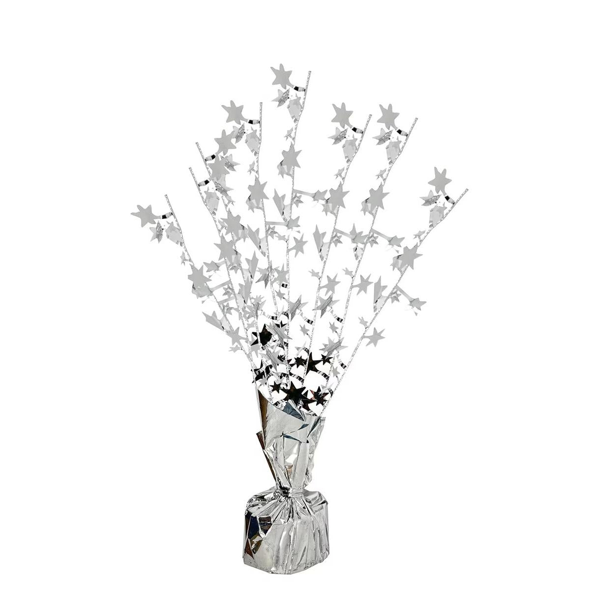 Glitz Silver Foil Balloon Weight with DIY Sticker