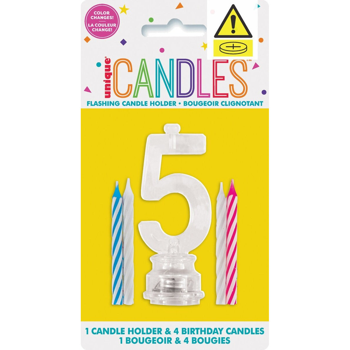 FLASHING BIRTHDAY CANDLE 5 image 0