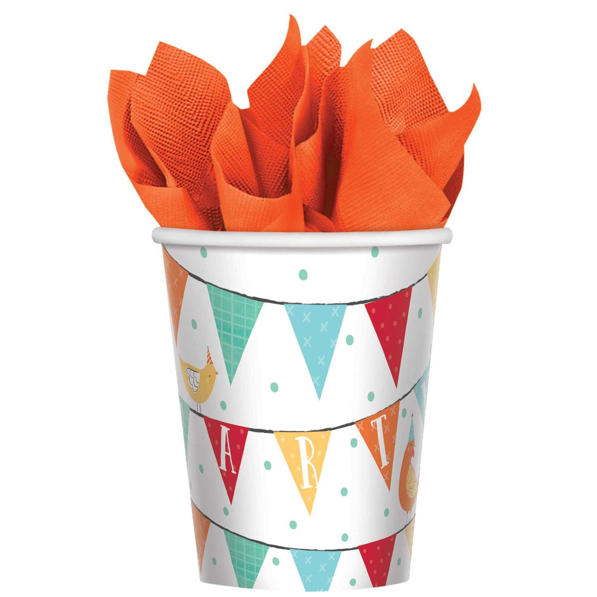 8 Barnyard Birthday 9oz/266ml Paper Cups
