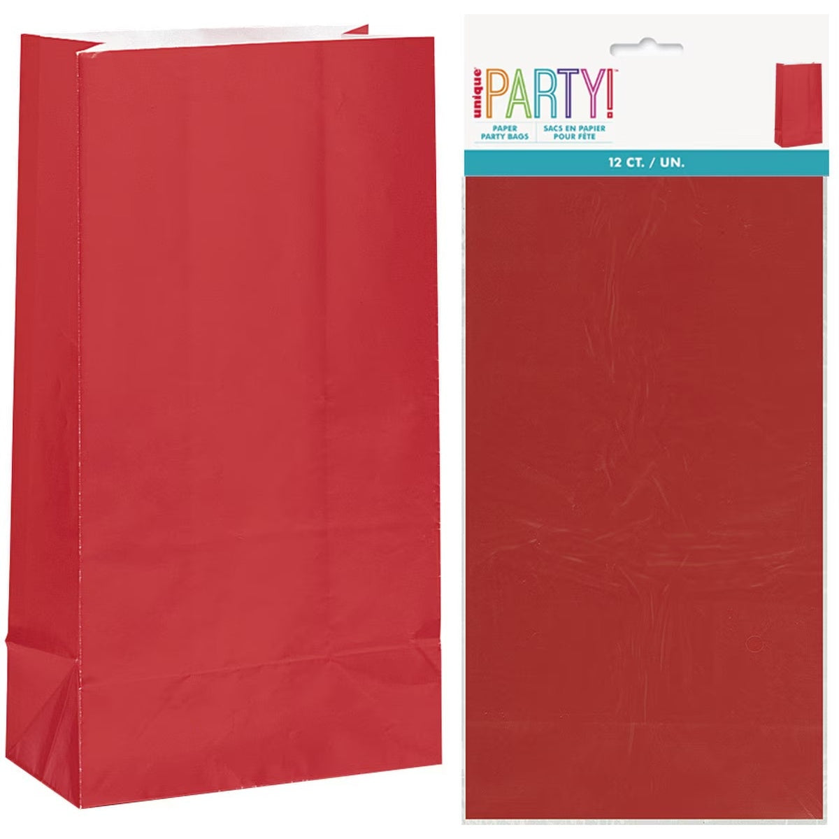 Paper Bags 12pk - Ruby Red