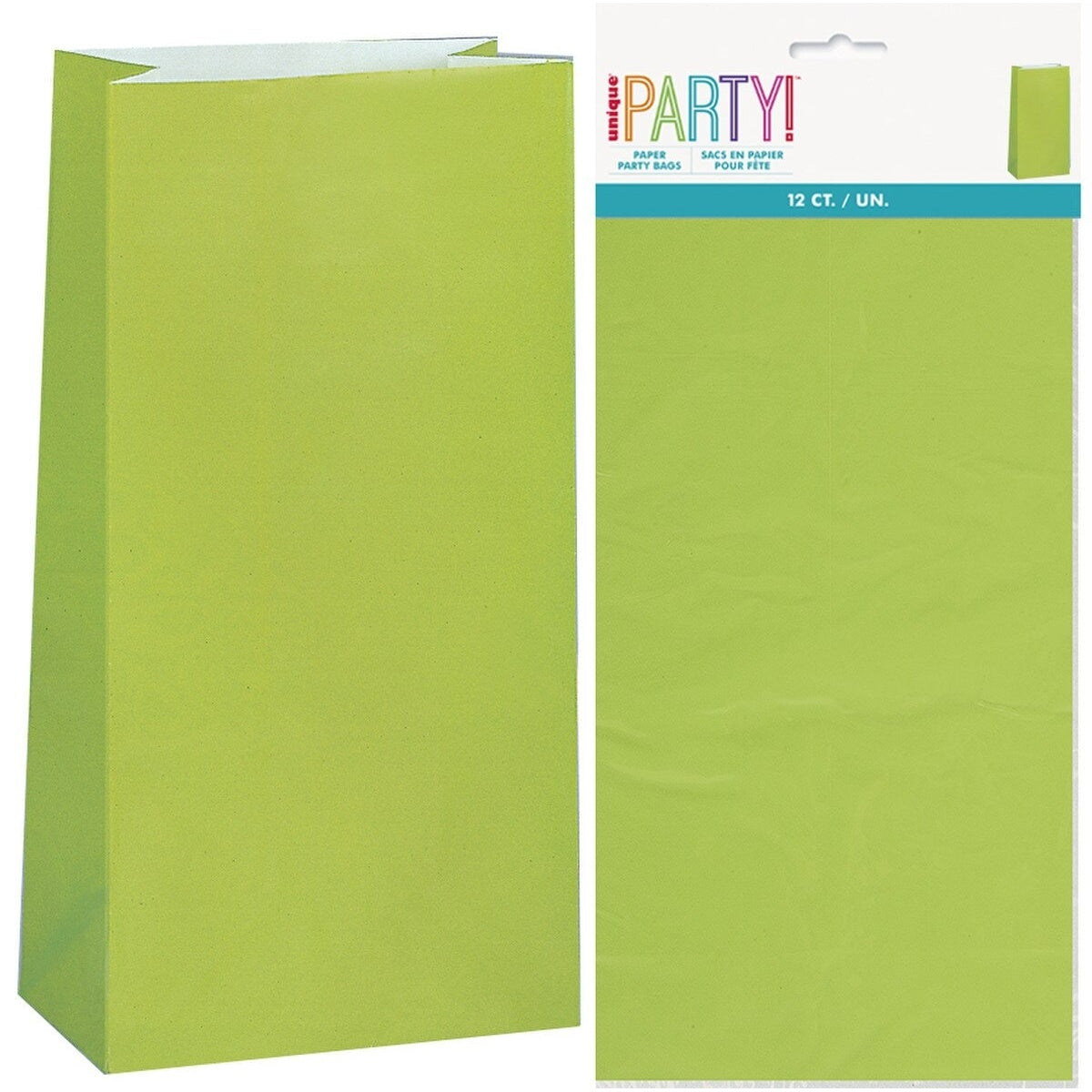 Paper Bags 12pk - Lime Green