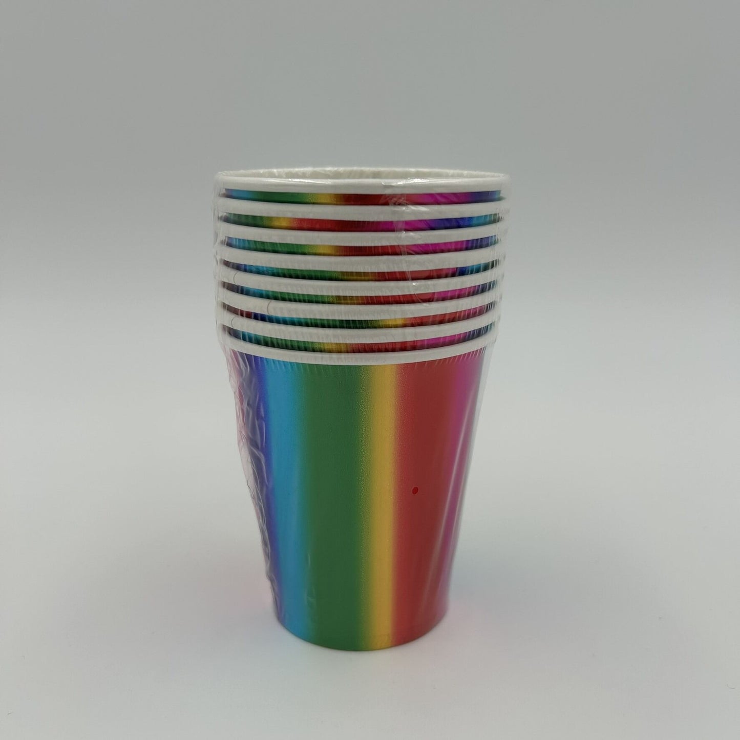 Rainbow 9oz paper cups - 8pk image 0
