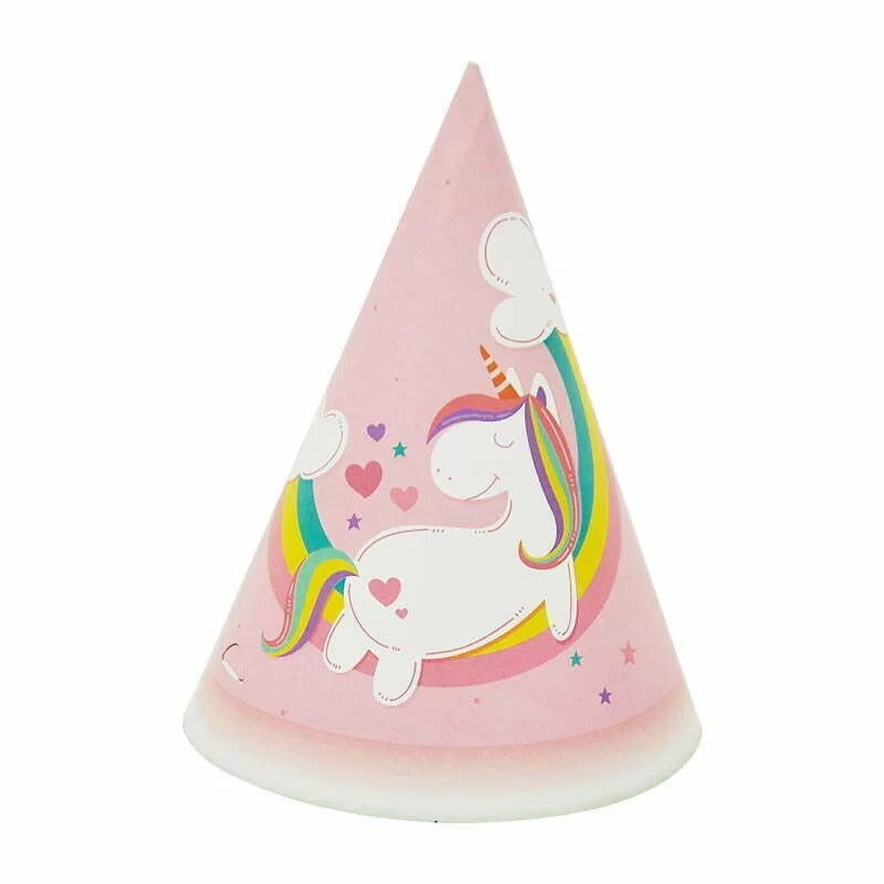Unicorn Paper Party Hats 8pk