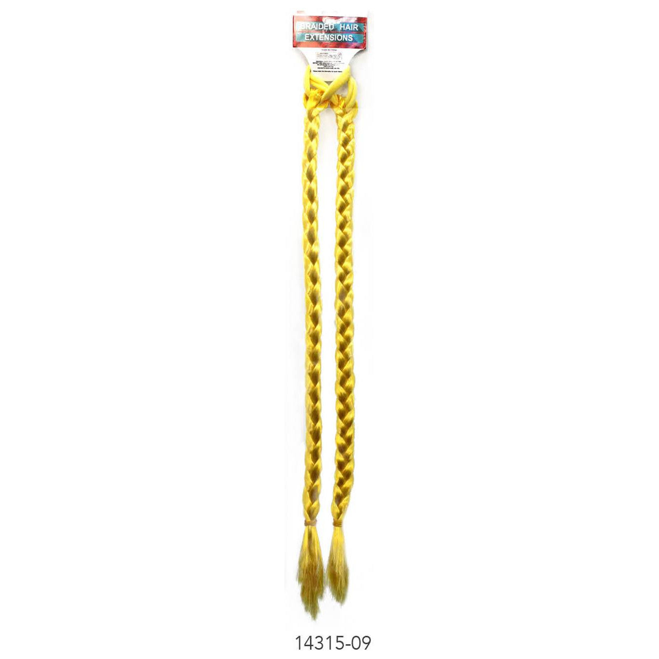 Long Coloured Braided Hair Extension (Yellow) image 0