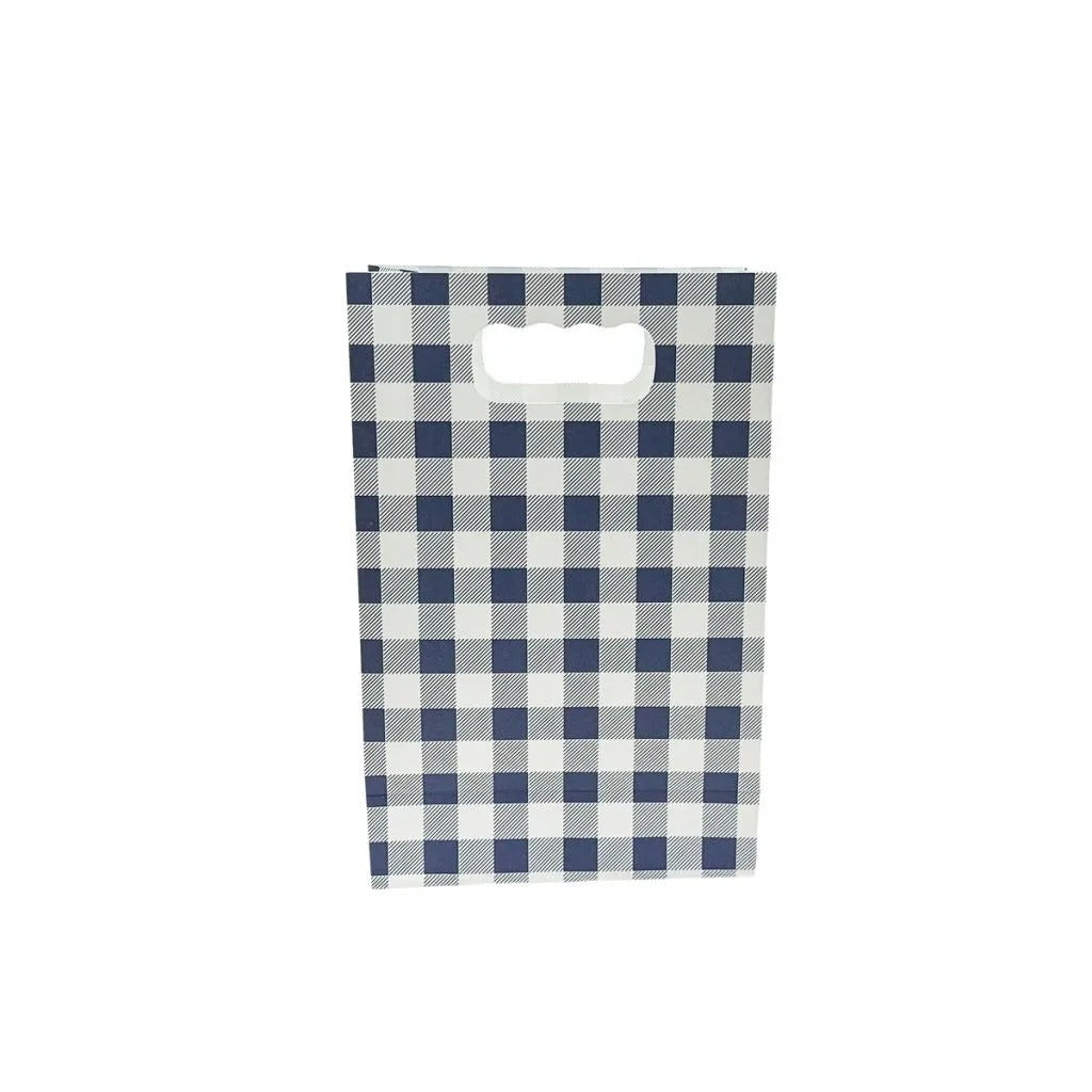 Blue Gingham 6pk Paper Bags