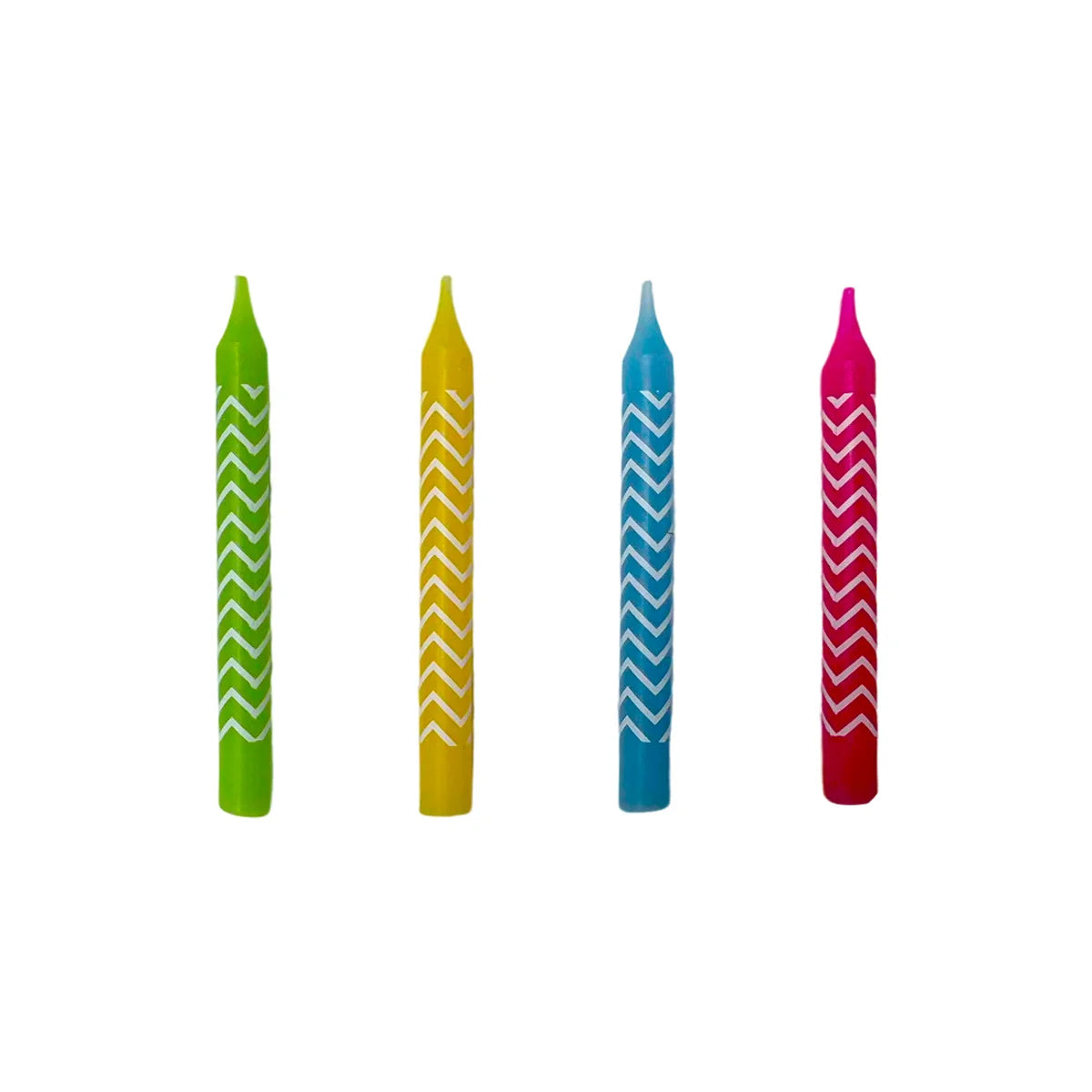 Wave Patterned Multicolor Candles - 8 Pack