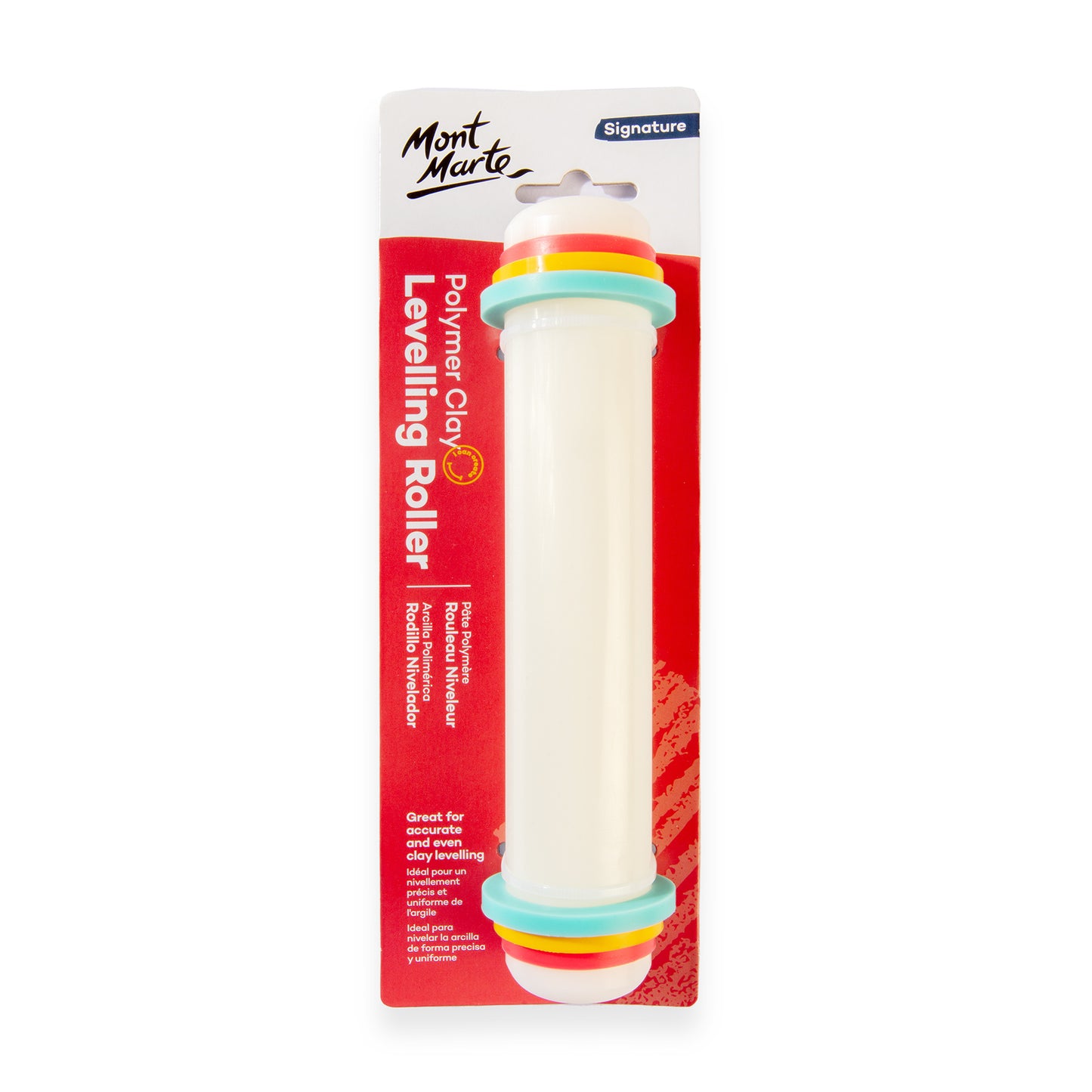 Polymer Clay Levelling Roller with bands 20cm image 0