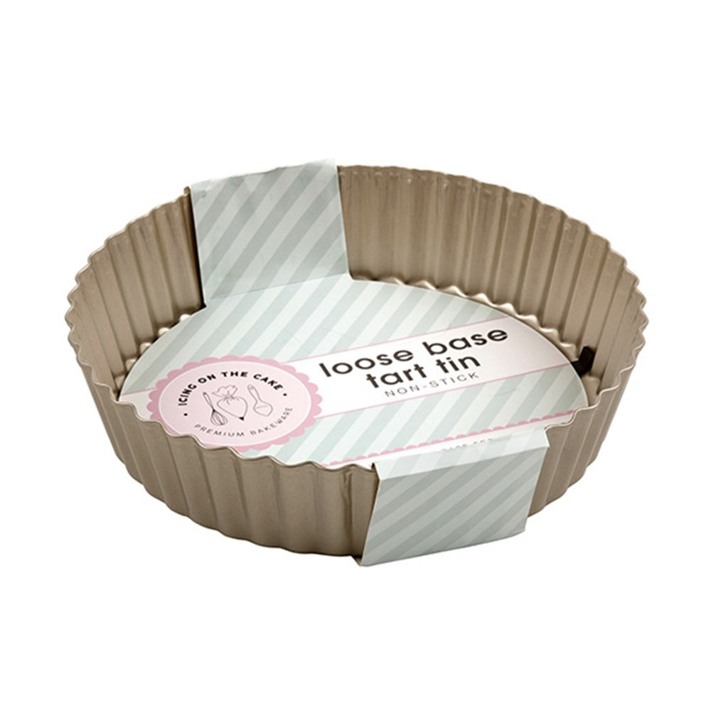Baking Tin Tart w Loose Base Non-Stick Champagne 24.5x5.4cm image 0