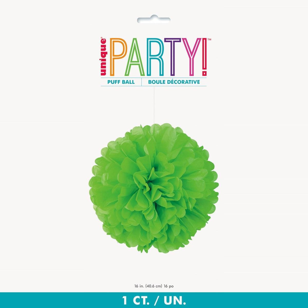 Puff Decoration 40cm - Lime Green