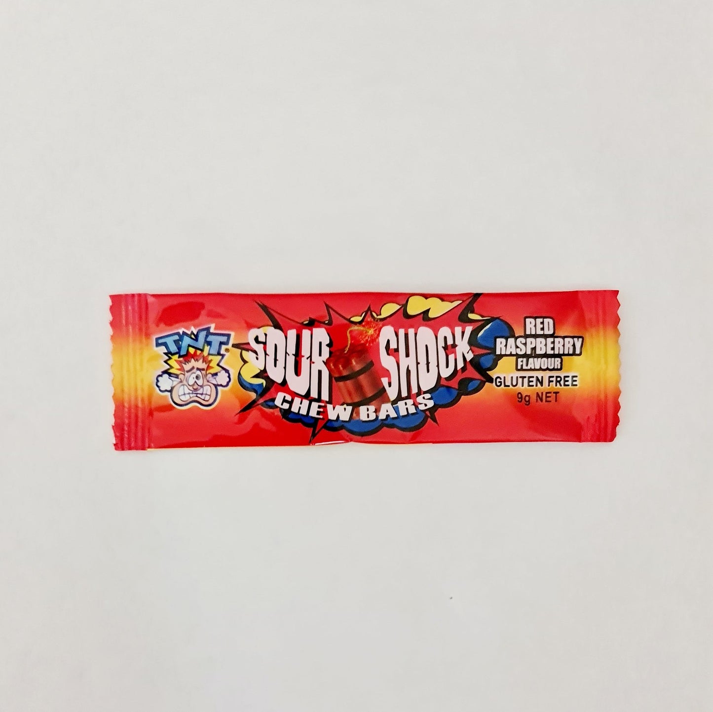TNT Sour Shock Chew Bars Red Raspberry 9g