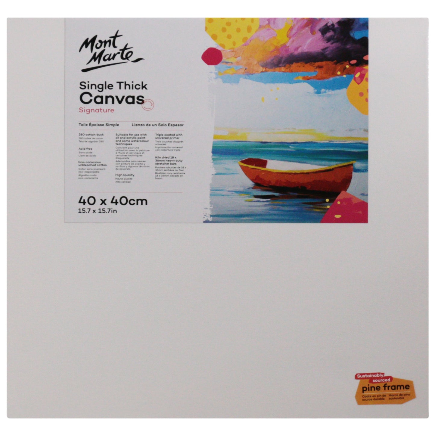 Signature Canvas Pine Frame S.T. 40x40cm image 0