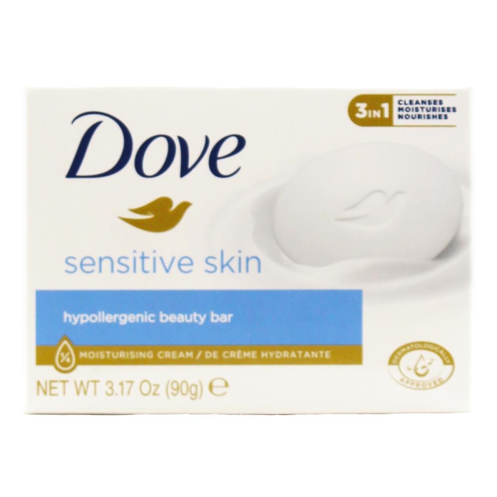 DOVE 90g SOAP BAR SENSITIVE SKIN HYPOLLERGENIC BEAUTY BAR