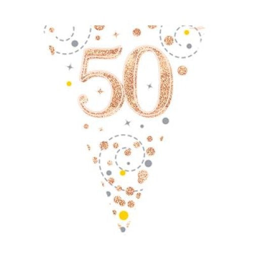 Sparkling Fizz Rose Gold Bunting 3.9m #50 image 0