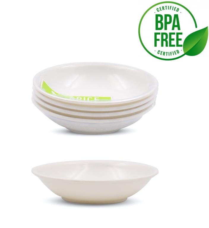 White Melamine 9CM Sauce Dishes - 4PK image 0