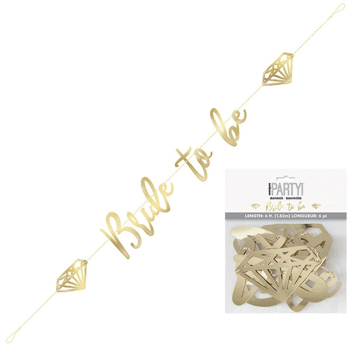 BRIDE TO BE GOLD BANNER image 0