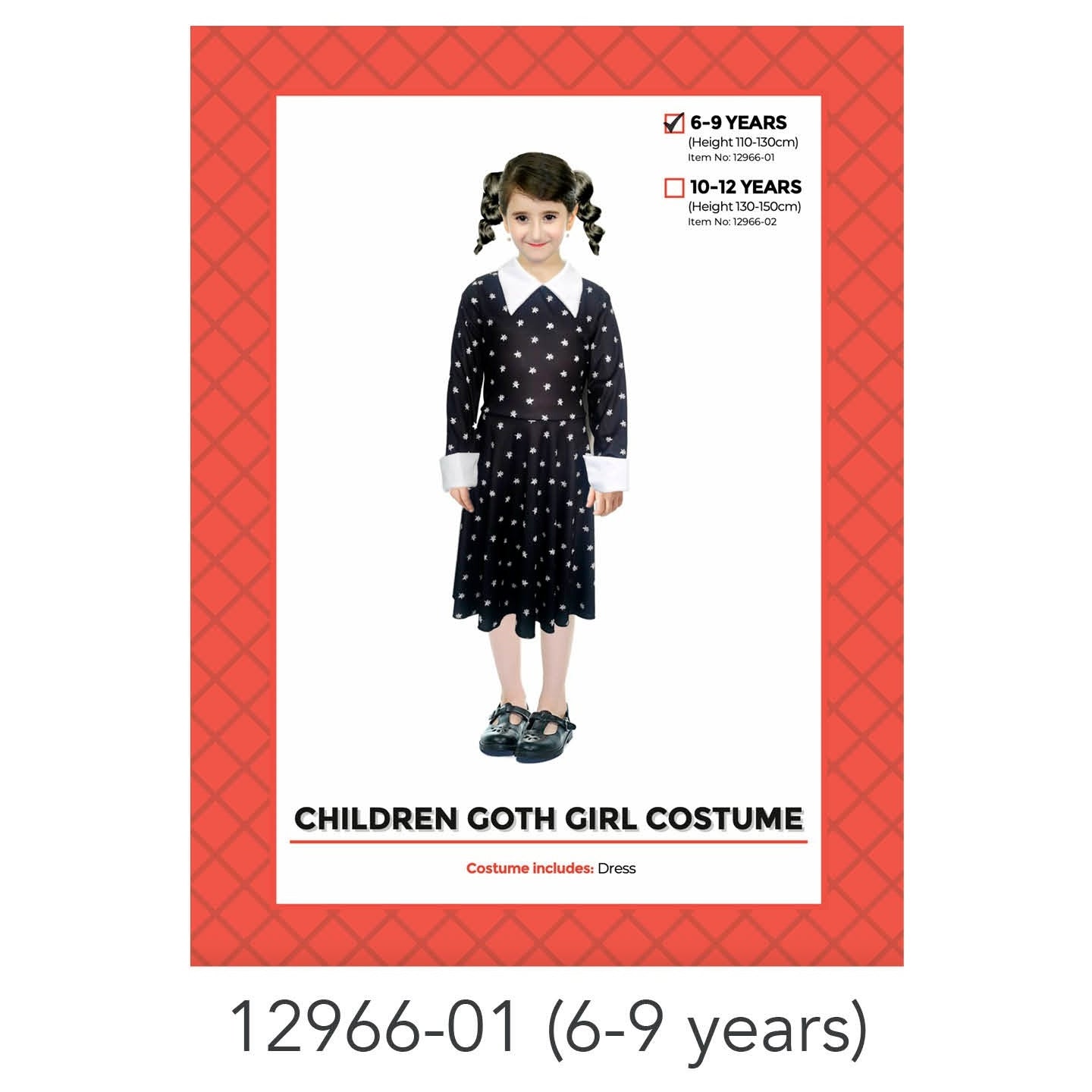 Children Wednesday printed dress costume 6-9 years image 0