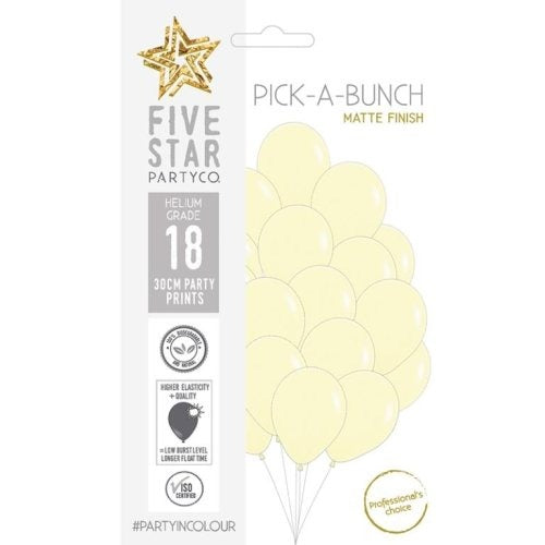 Sempertex 30cm Pastel Matte Yellow P18