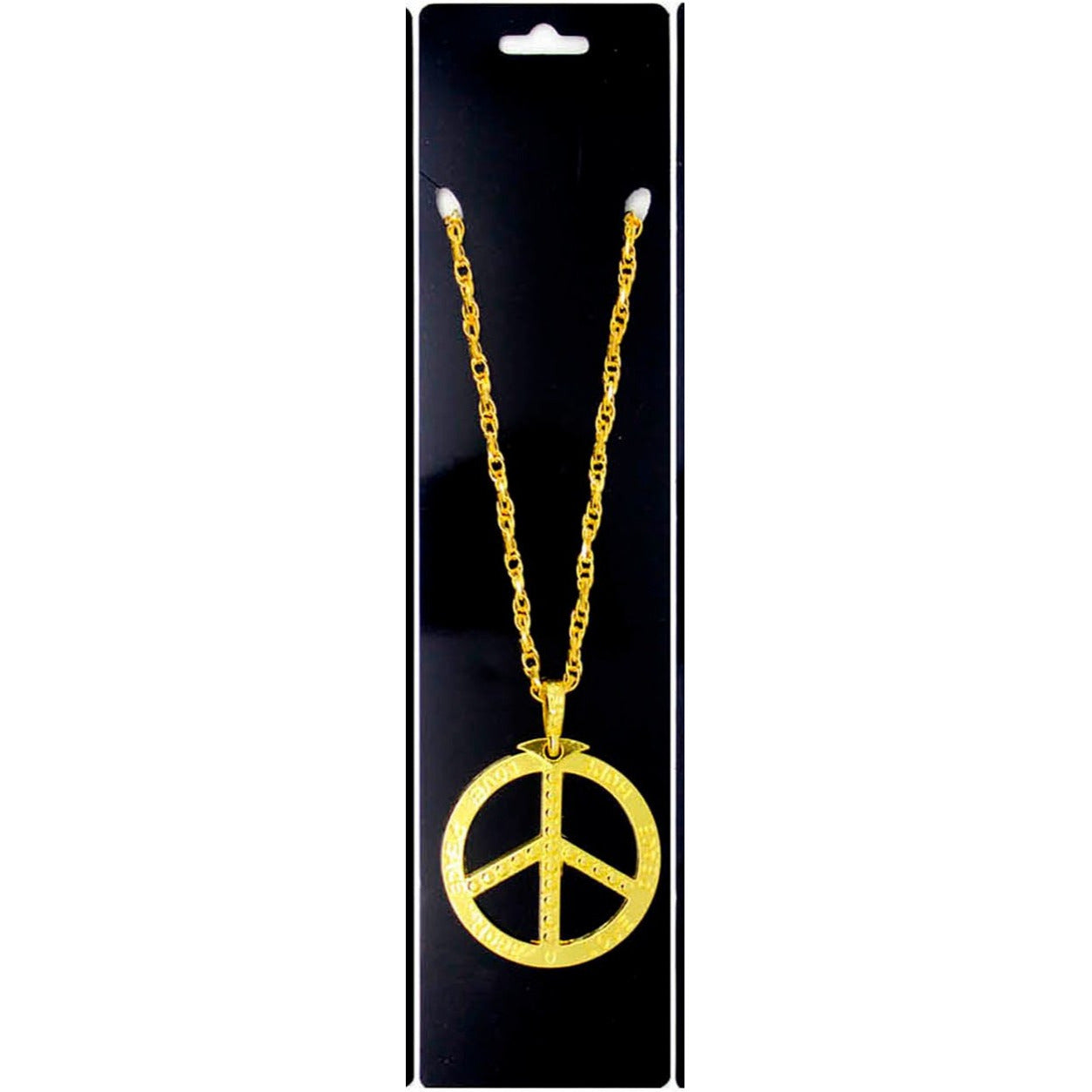 Metal Necklace (Gold Peace Sign) image 0