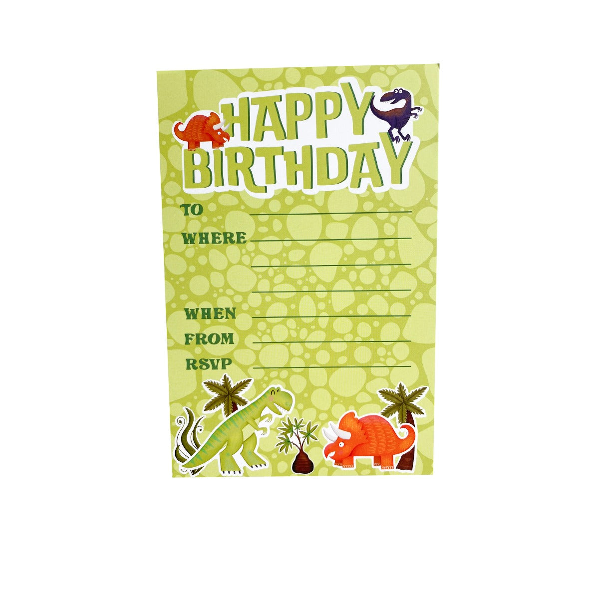 Dino Invitation Card 12pcs image 0