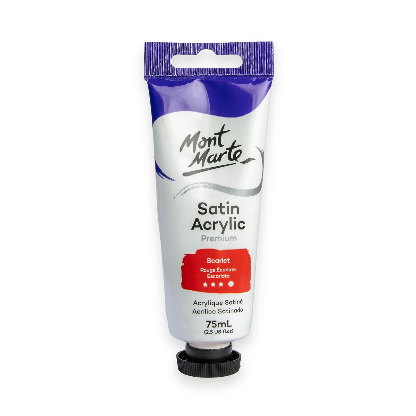 Satin Acrylic 75ml - Scarlet image 0