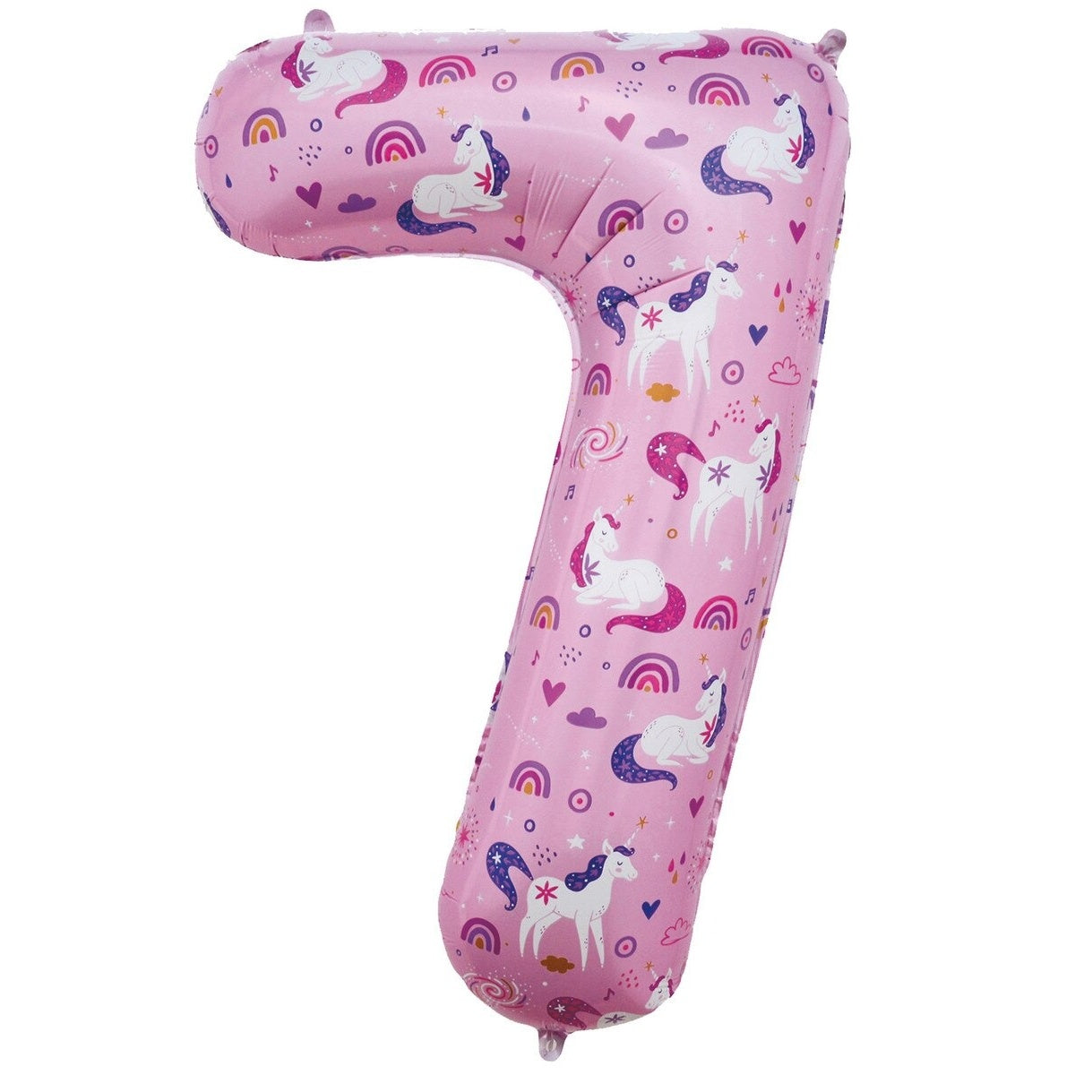34" NUMERAL FOIL BALLOON - UNICORN #7