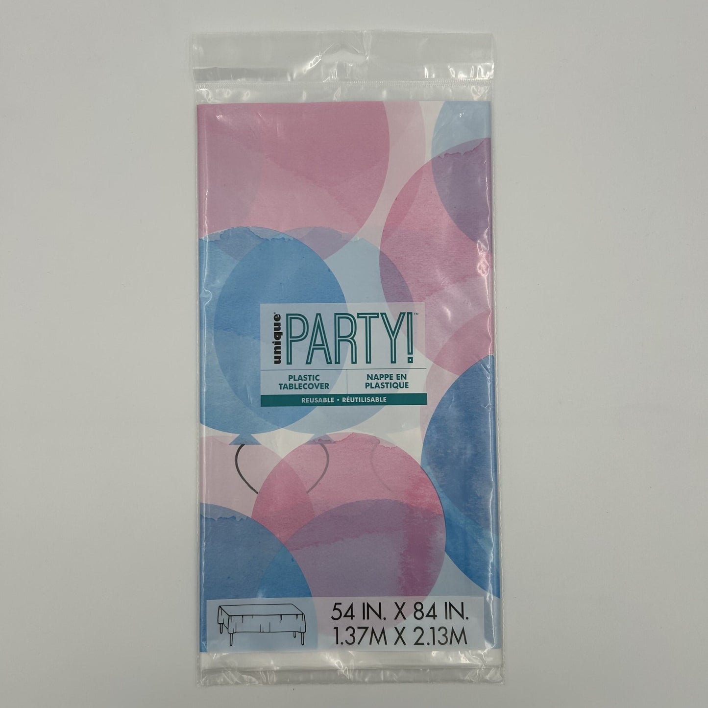 Gender Reveal Printed Rectangle Table Cover 137cm x 274cm (54" x 108") image 0