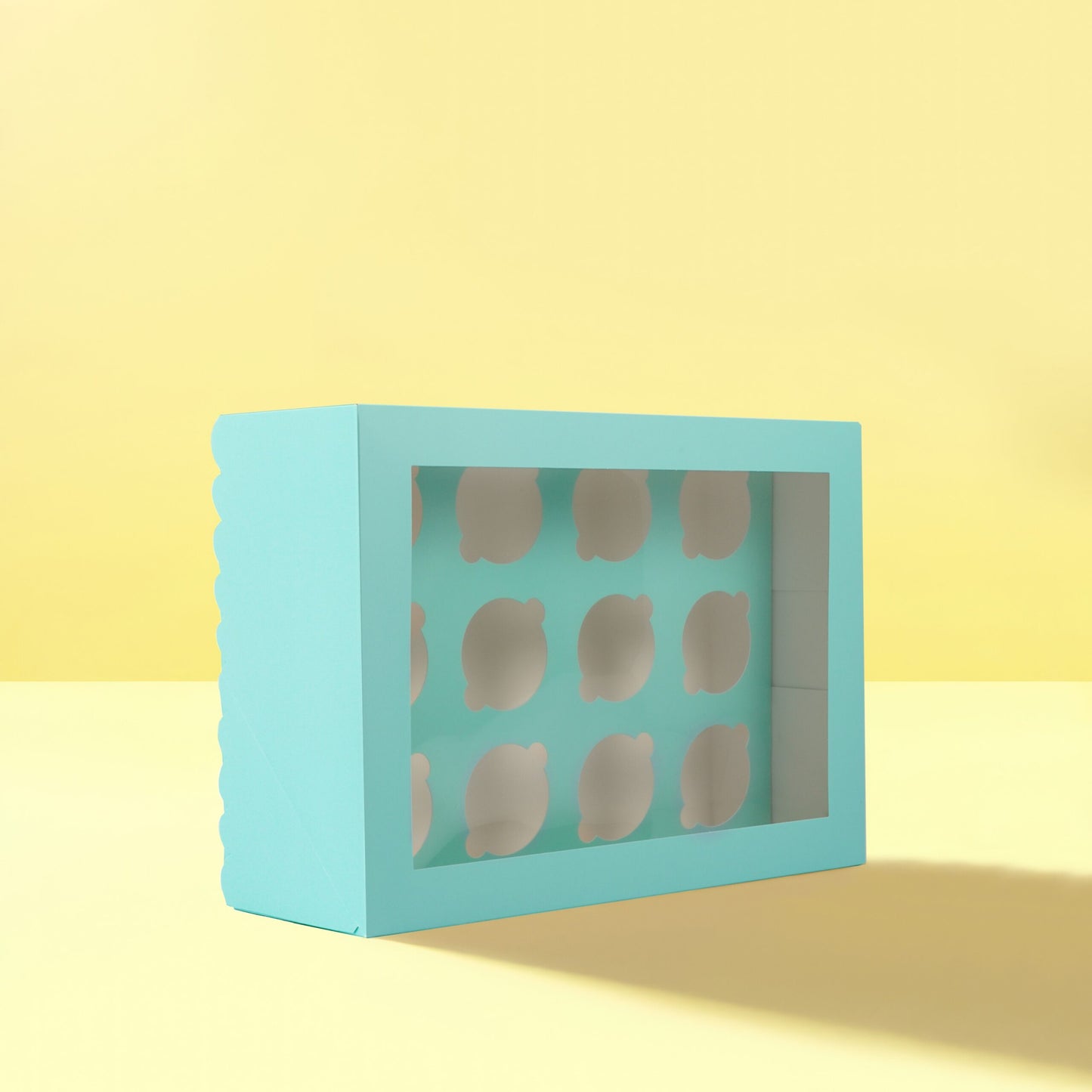 Papyrus Scalloped Tall Cupcake Box (12 hold) - Pastel Blue image 0