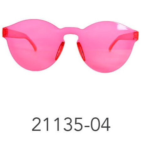 Party Glasses Perspex Wayfarer Pink image 0