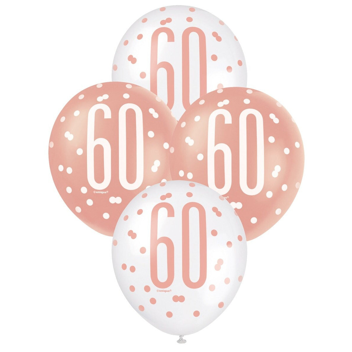 Rose Gold & White Assorted 30cm Latex Balloons - 60 image 0