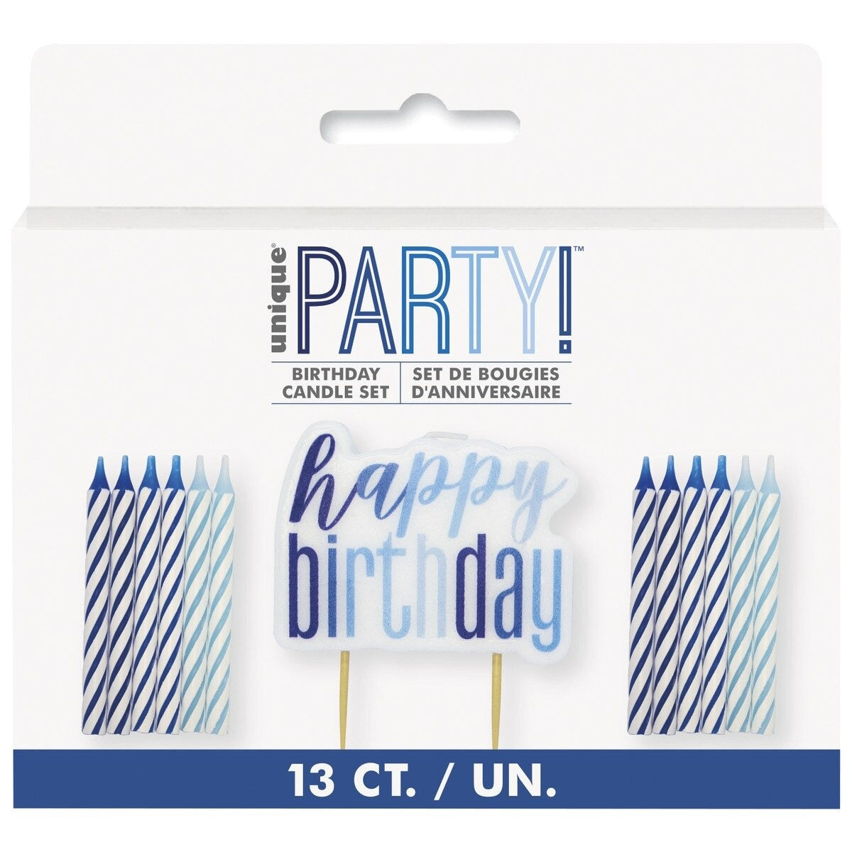 Blue Glitz 3In Badge-Birthday