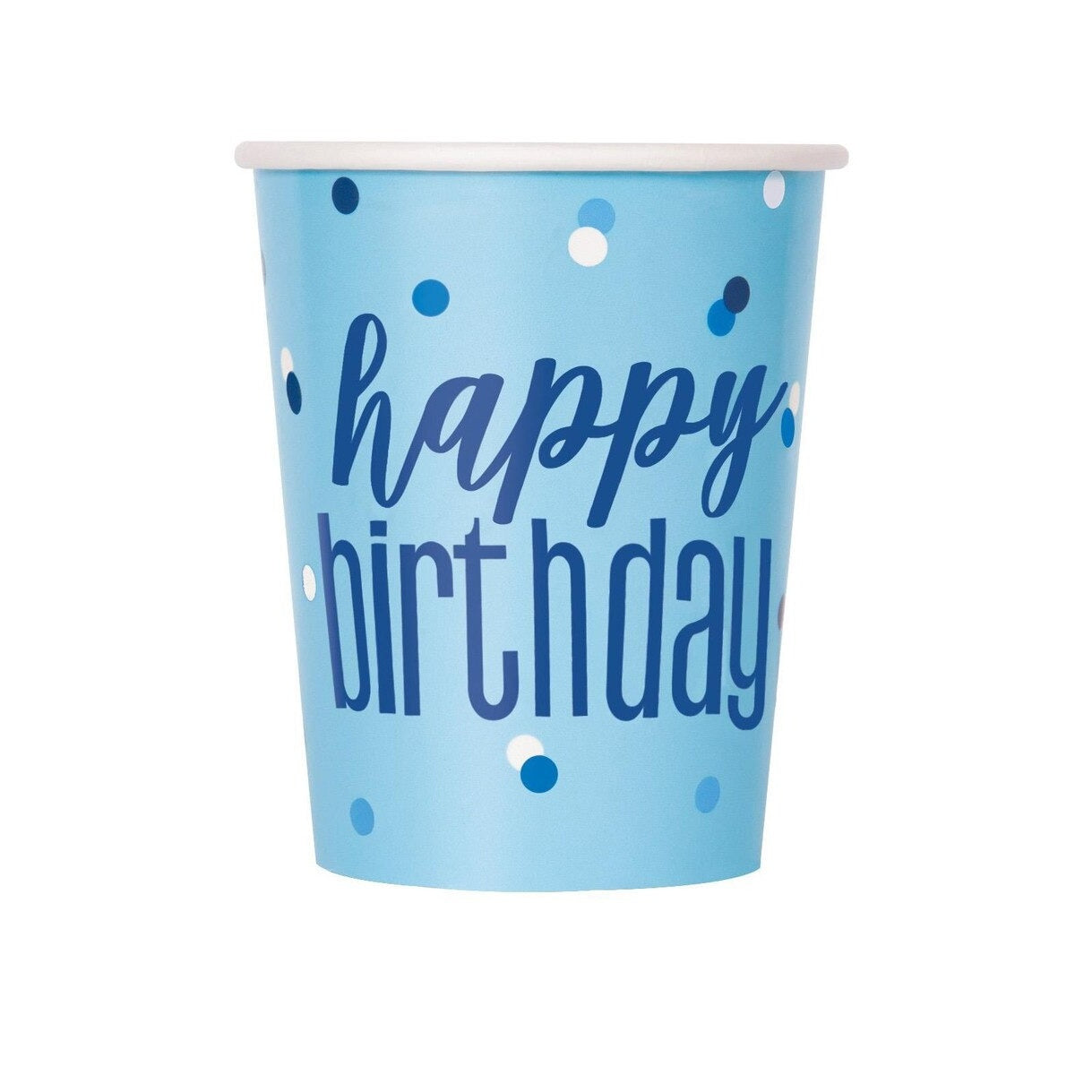 Blue Happy Birthday 250Ml Cups