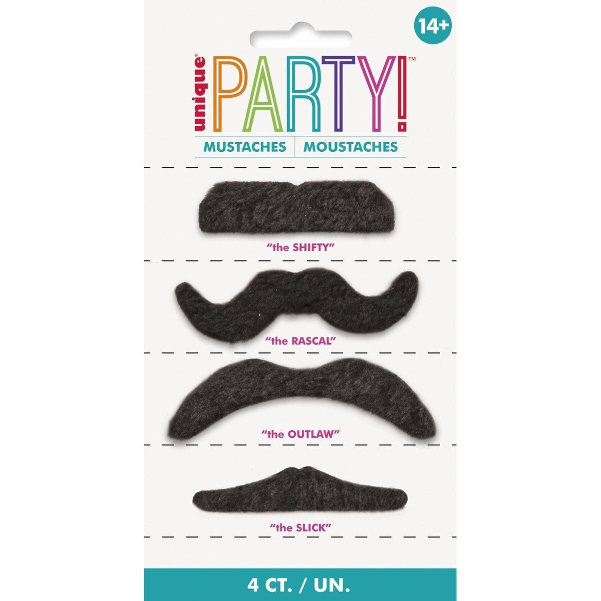 Party Favors - 4pk Moustaches