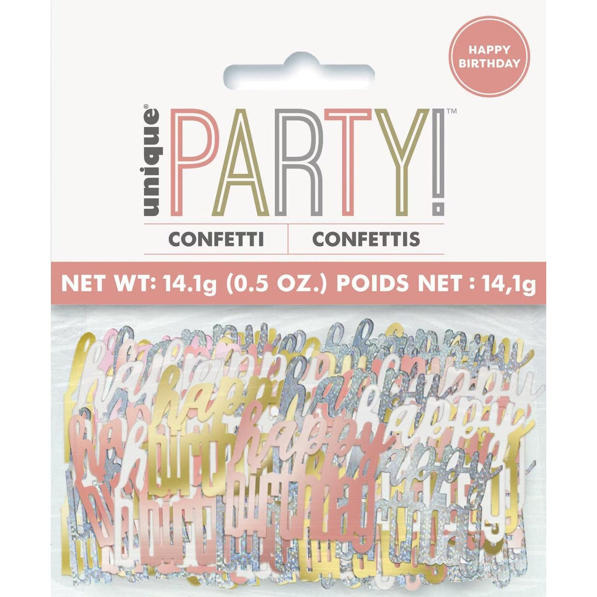 Rose Gold Confetti 150Ml Happy Birthday
