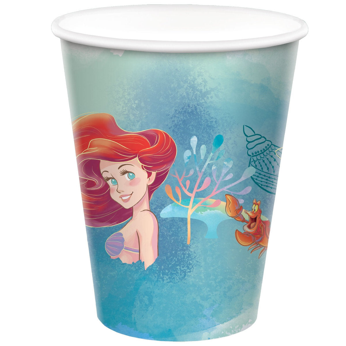 8 The Little Mermaid 9oz/266ml Paper Cups