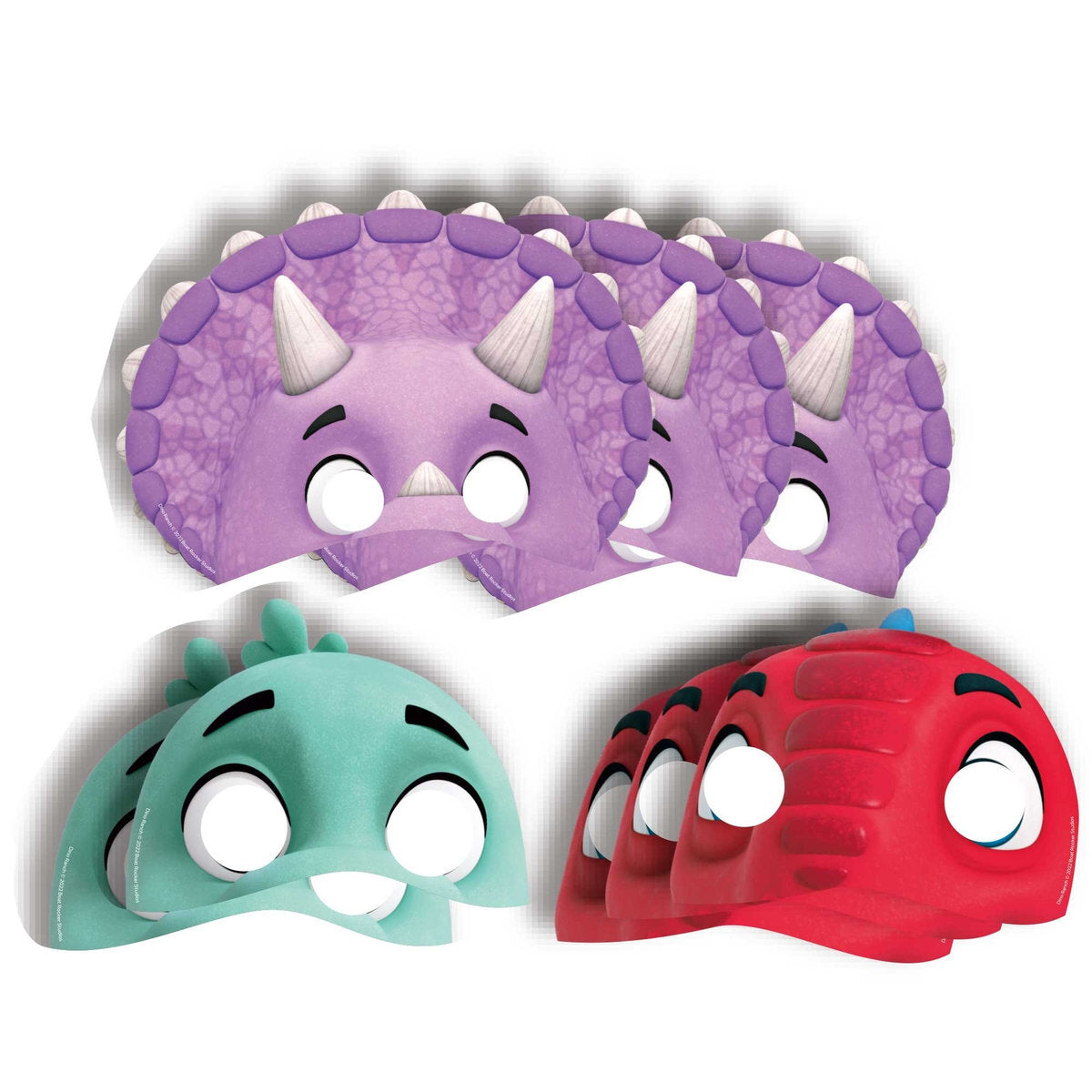 8 Dino Ranch Paper Masks