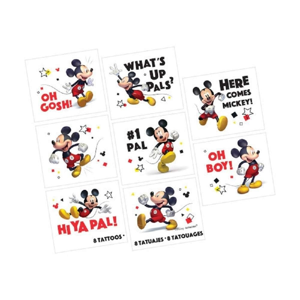 Mickey Forever Tattoo Favours 8pk