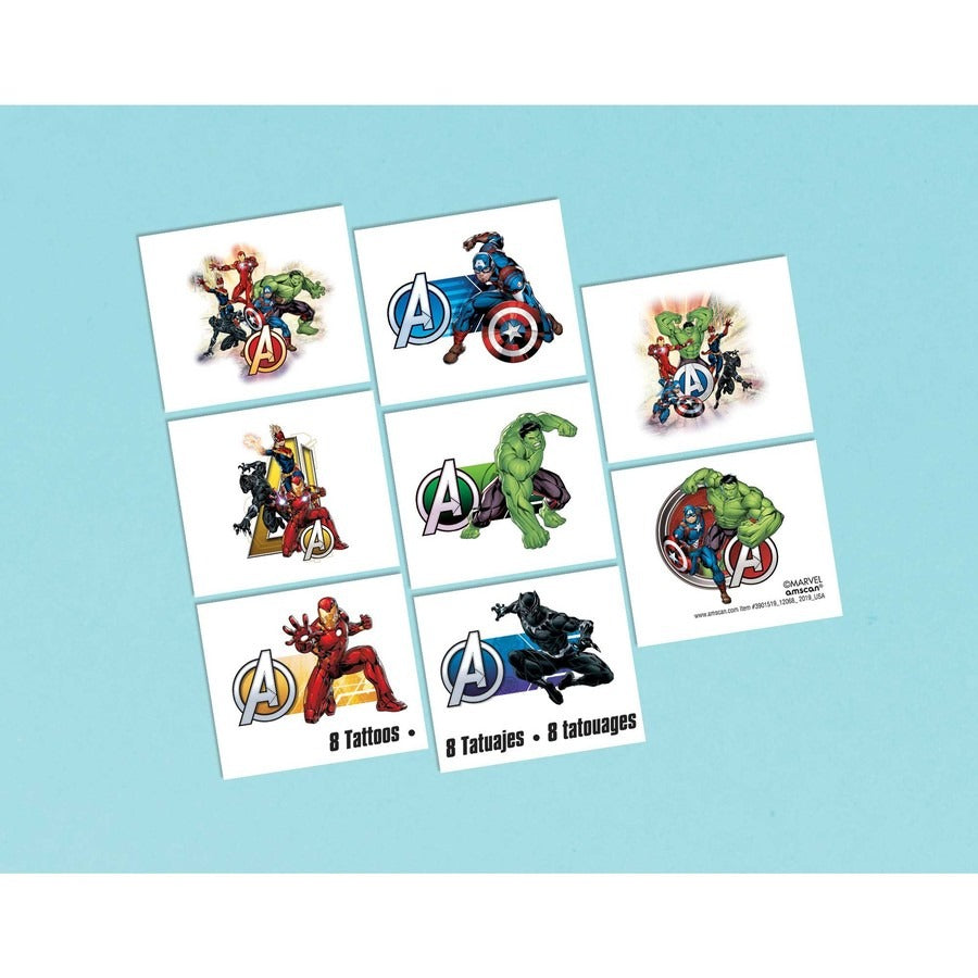 Marvel Powers Unite Tattoos 8pk